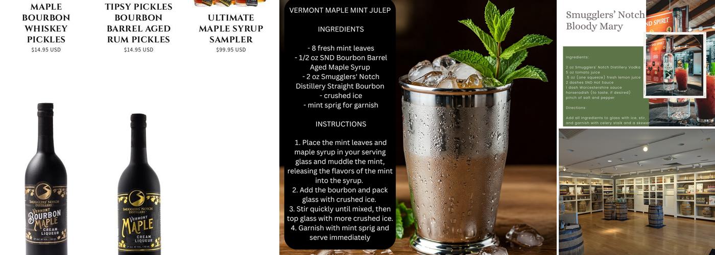 Smugglers' Notch Distillery Tasting Room Menu