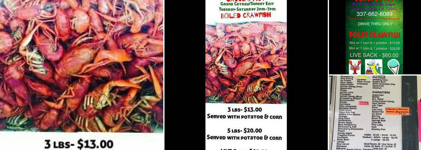 Gators Pit (sno-cones and more) Menu