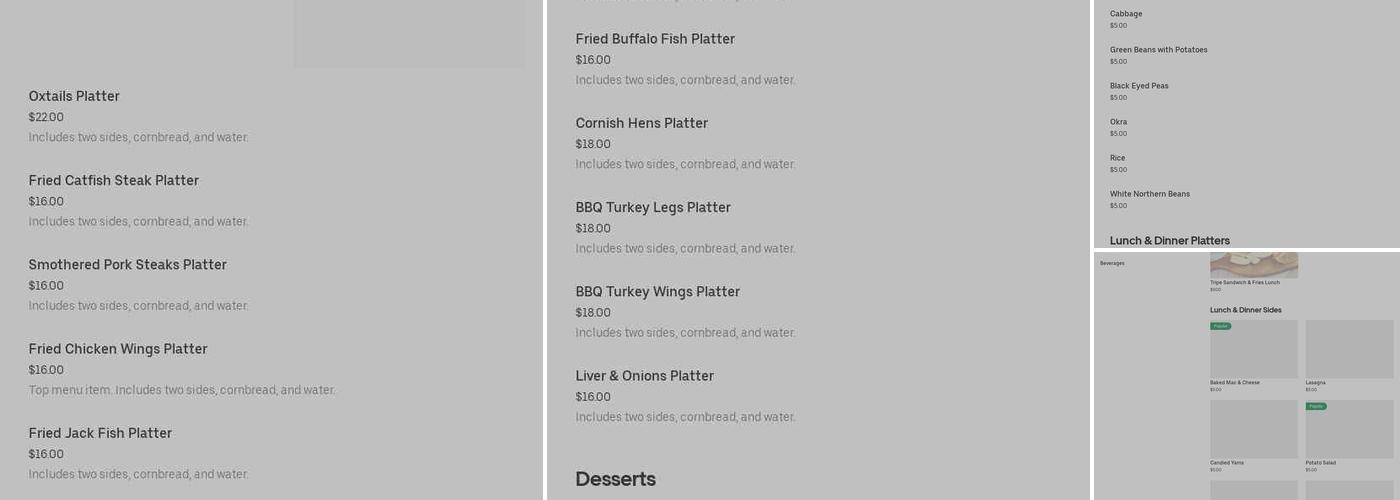 Crazy chicken Menu