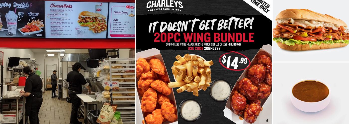 Charleys Cheesesteaks and Wings Menu