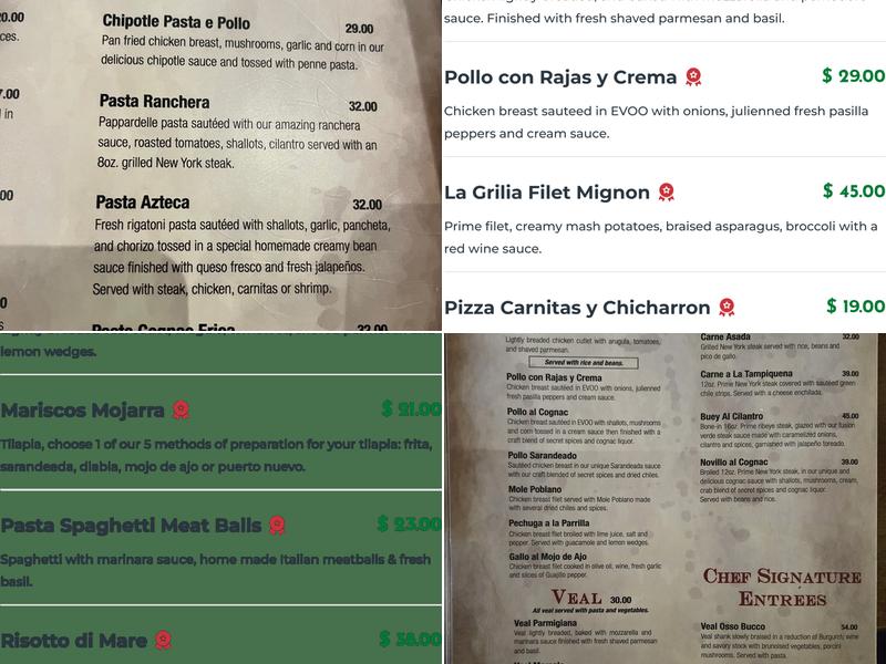 Il Toro E La Capra Menu