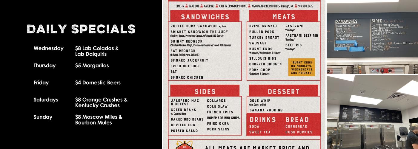 The BBQ Lab Menu