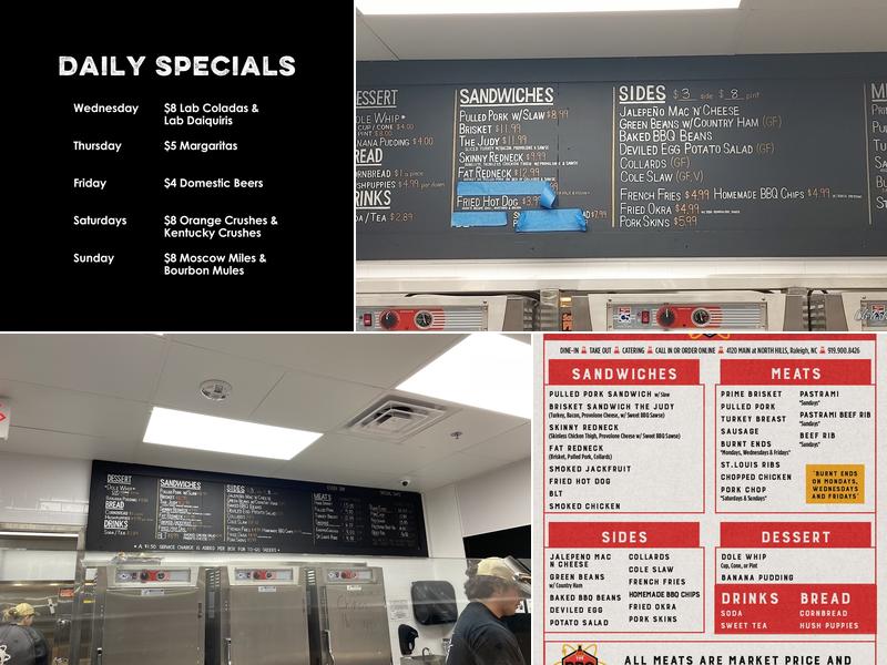 The BBQ Lab Menu