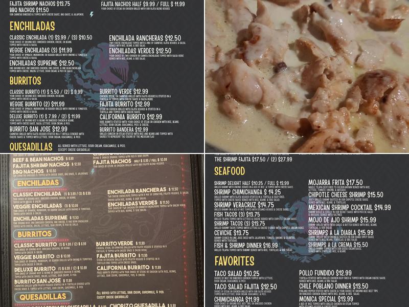 Senor Fajita's Oak Grove Menu