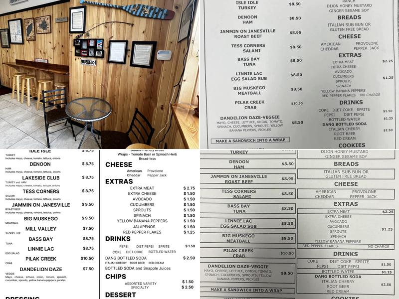 Lakeside Subs Menu