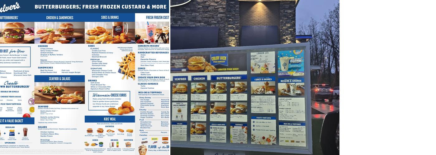 Culver’s Menu