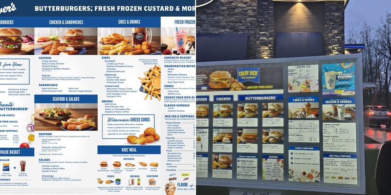 Culver’s Menu
