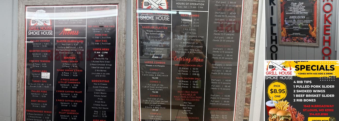 Grill House Smoke House Menu