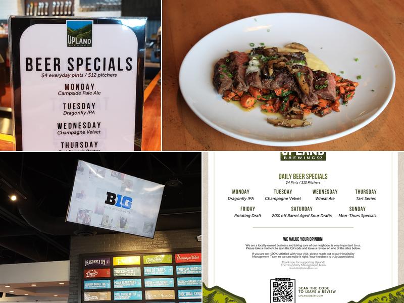 Upland Brewing 82nd Street Menu