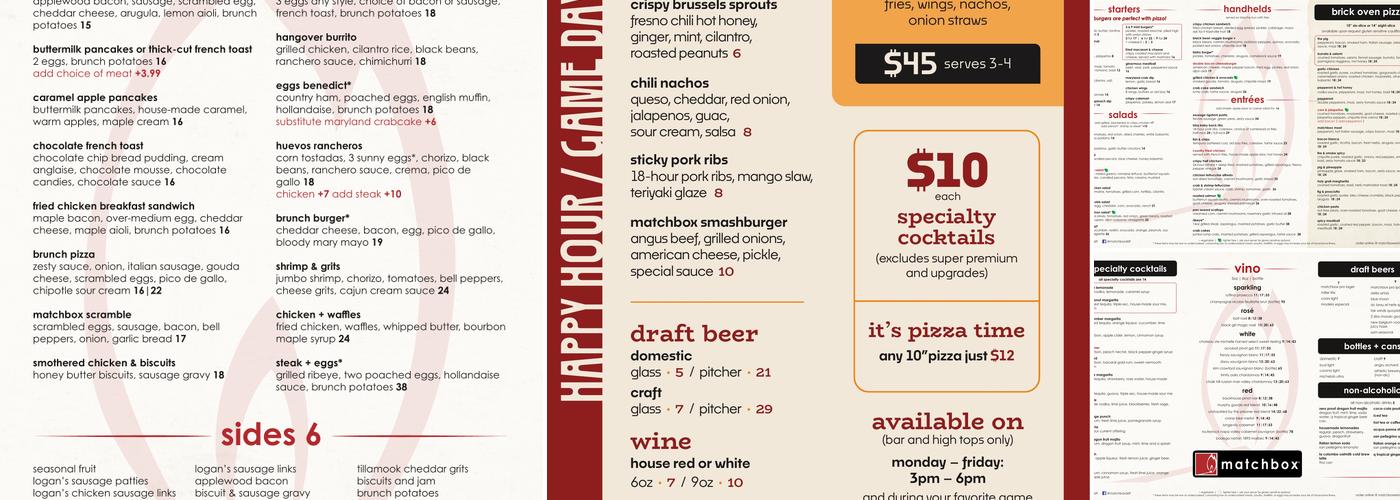 matchbox Menu
