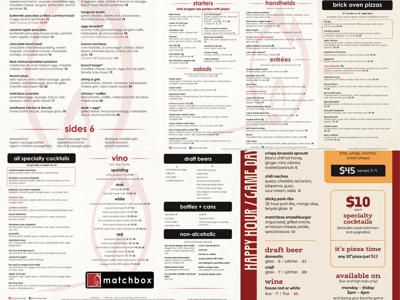 matchbox Menu