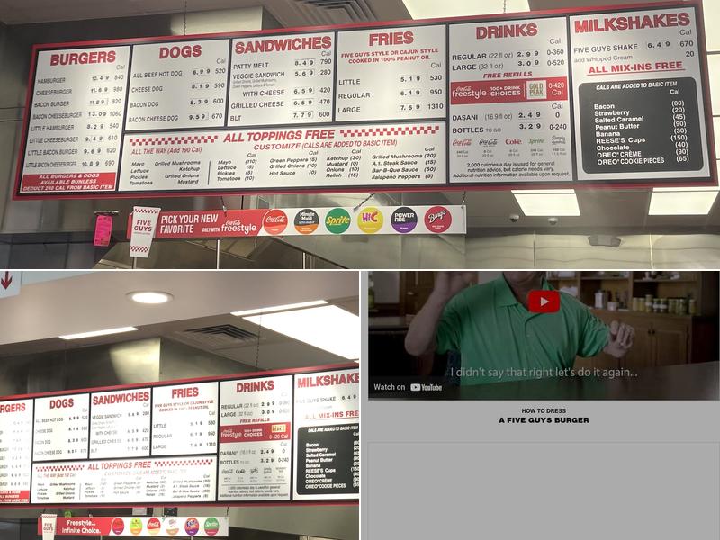 Five Guys Menu