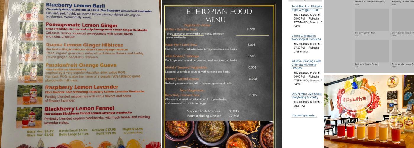 Flobucha Menu