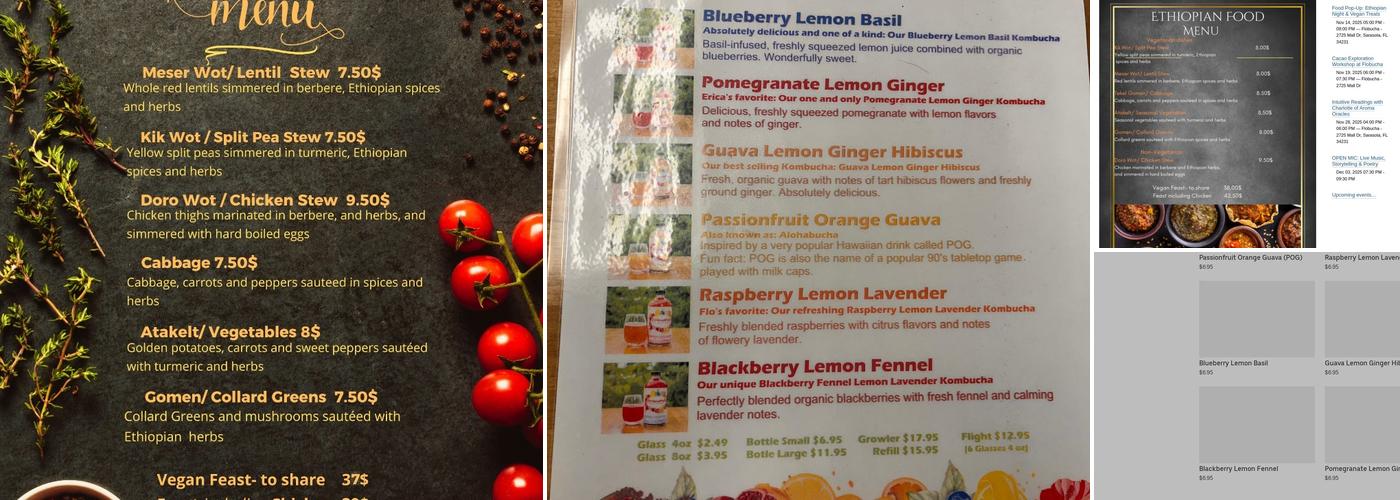 Flobucha Menu