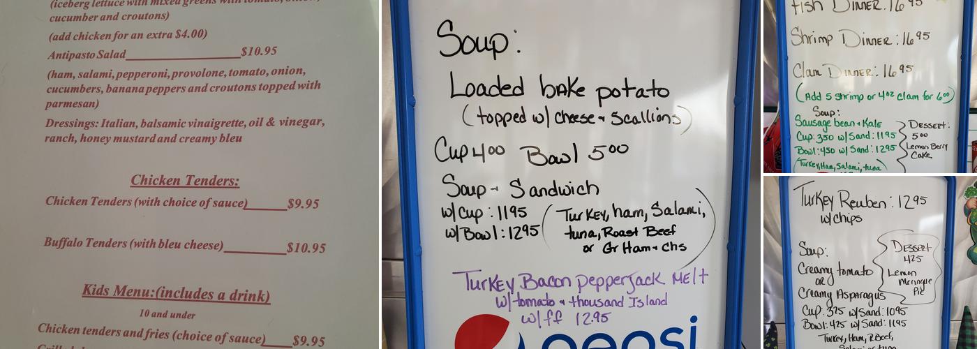 Prevo’s Restaurant Menu