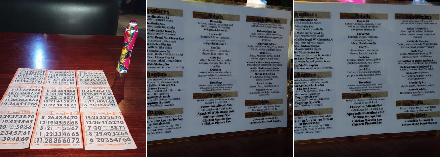 Pour Decisions Menu