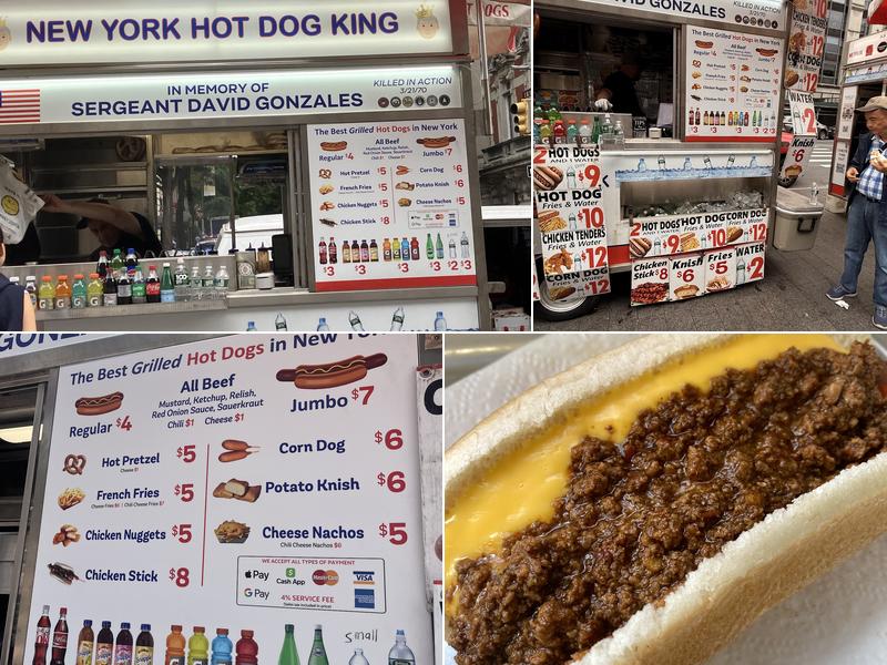 The Hot Dog King Menu