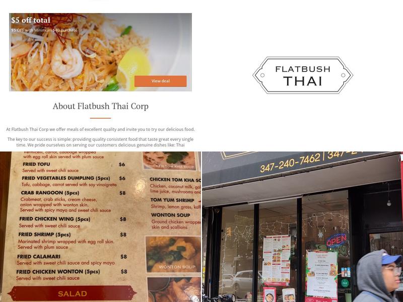 Flatbush Thai Corp Menu