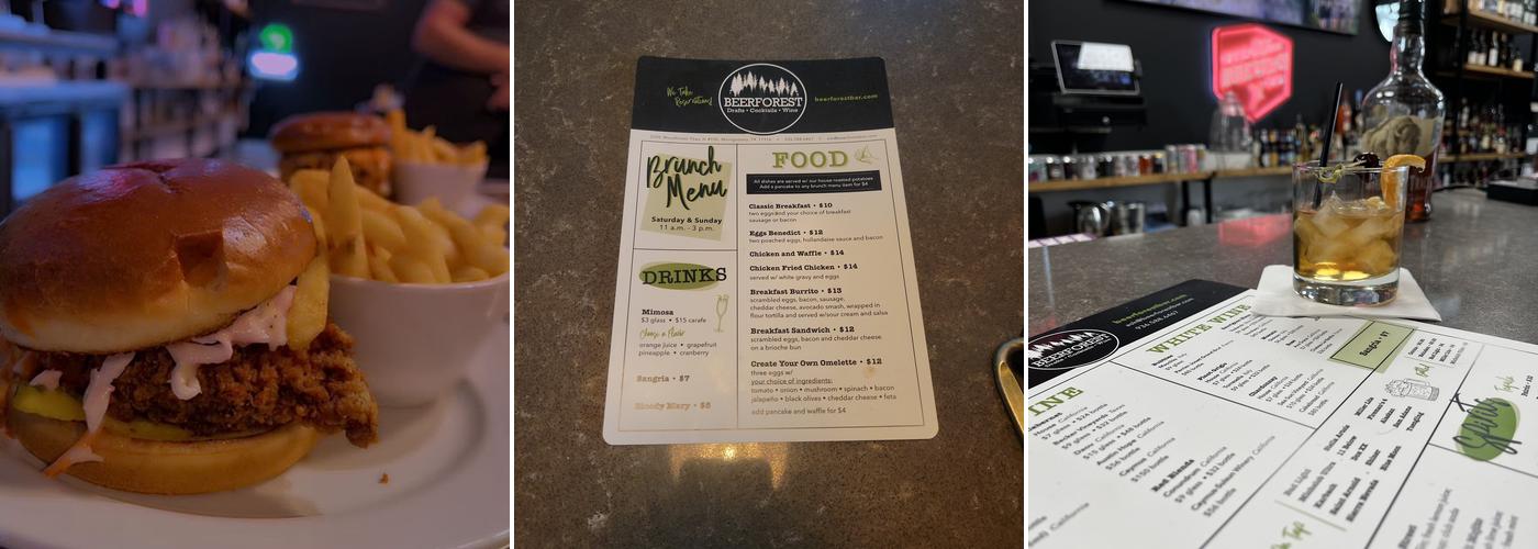 Beerforest Bar Menu
