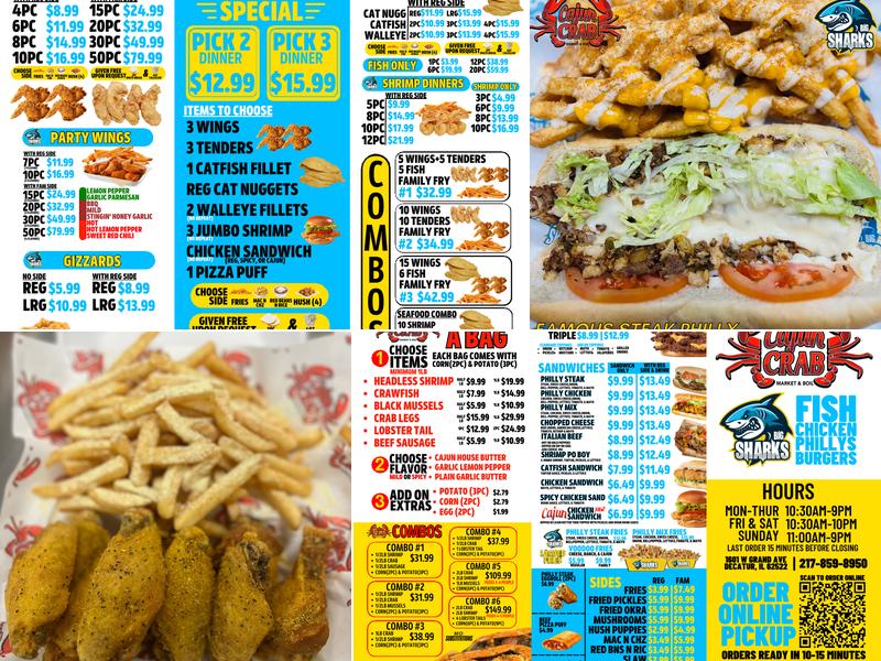 Cajun Crab & Sharks Fish & Chicken (West Grand) Menu