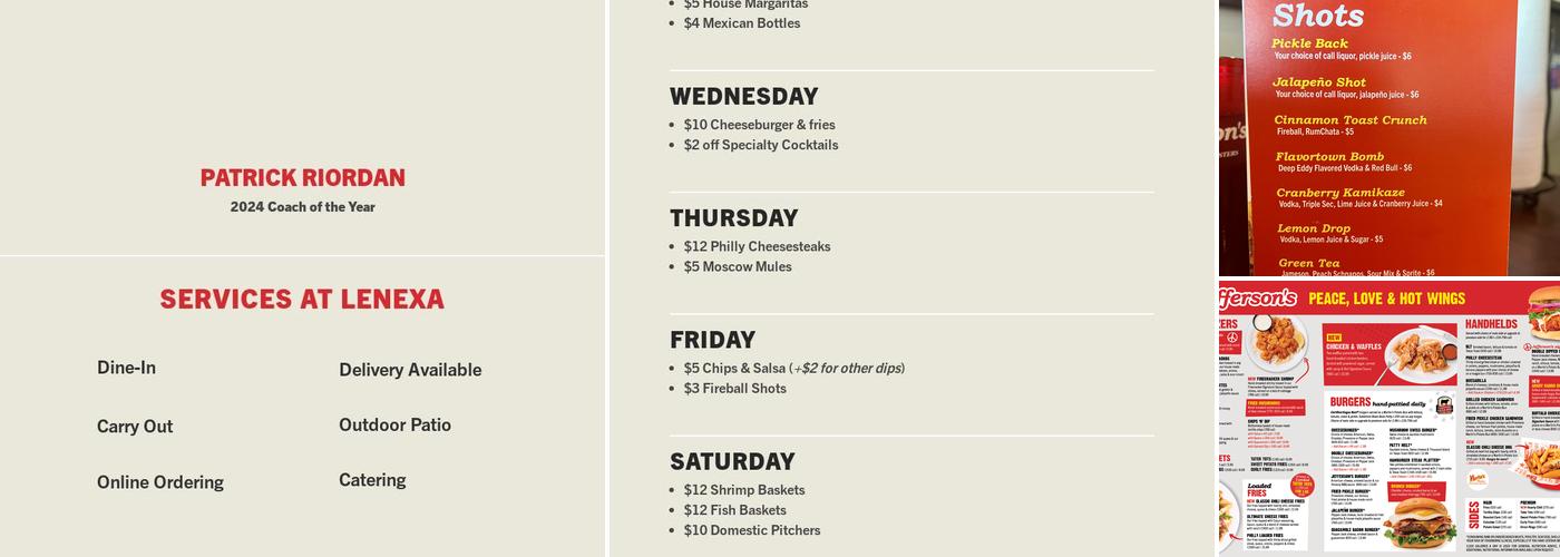 Jefferson's Menu
