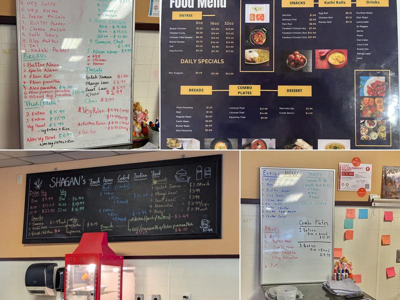 Shagan's Menu