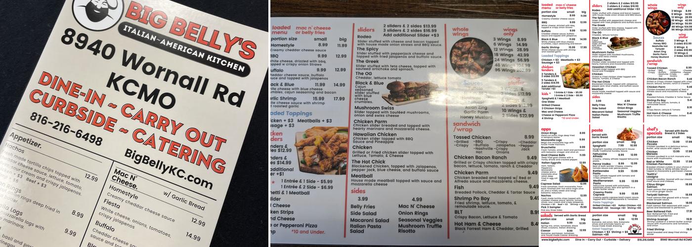 Big Belly's Kitchen & Catering Menu