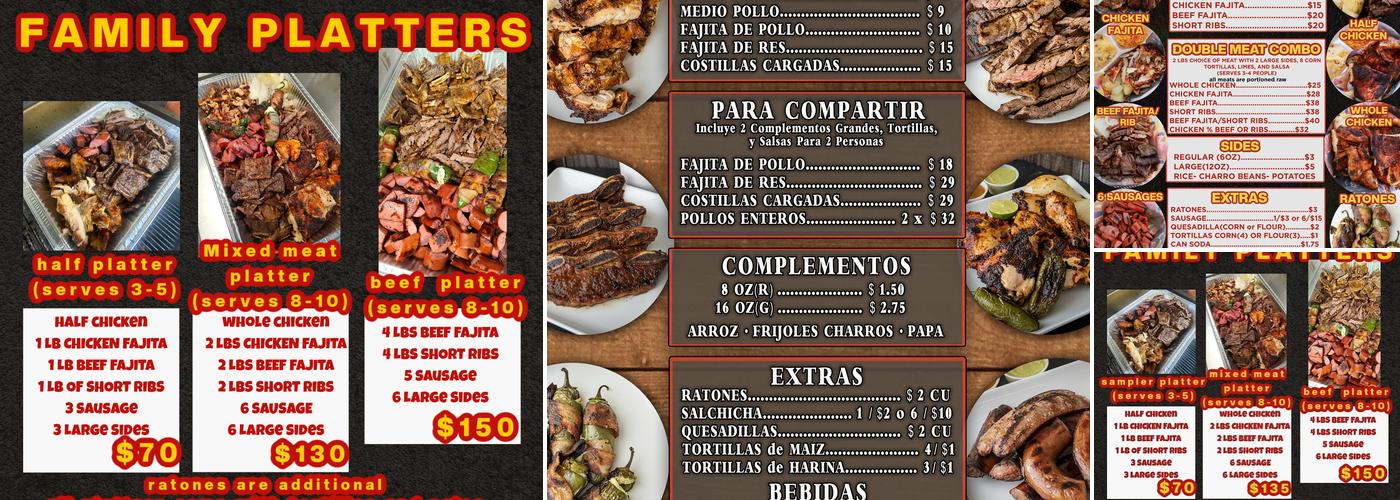 Fajitas To Go Menu