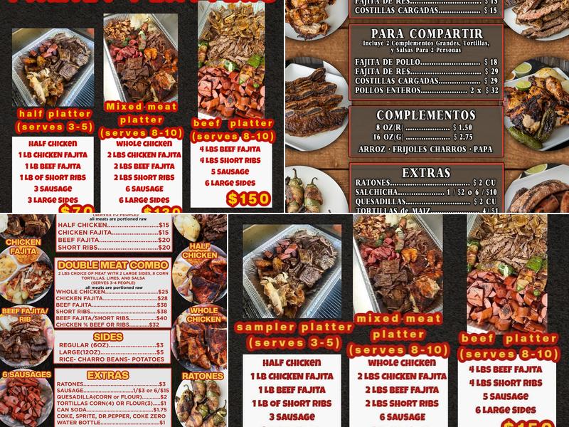 Fajitas To Go Menu