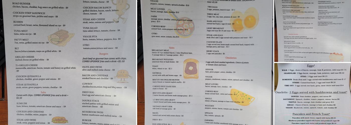 Shortstop Family Diner Menu