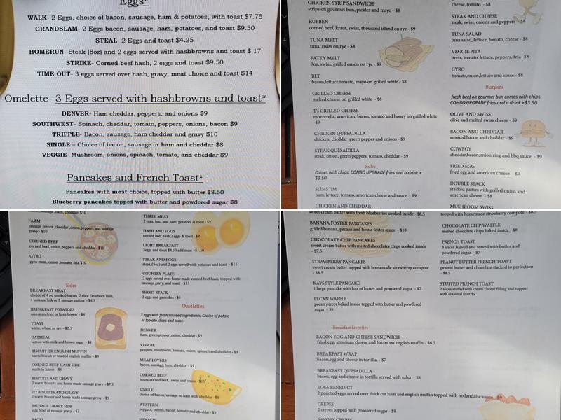 Shortstop Family Diner Menu