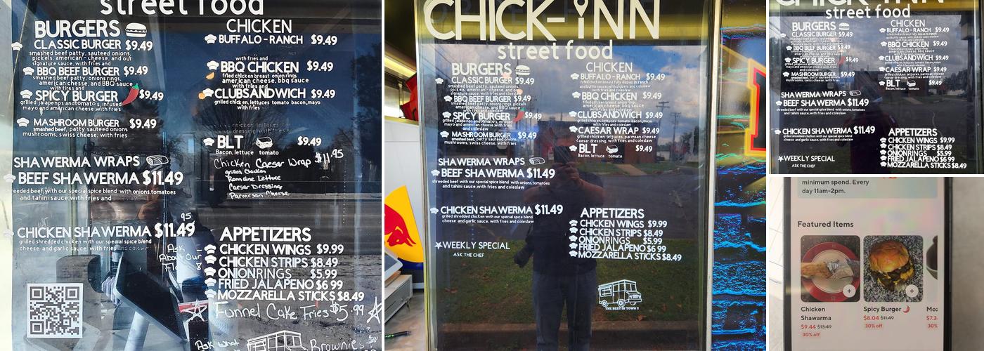 Chick Inn Kitchen Menu