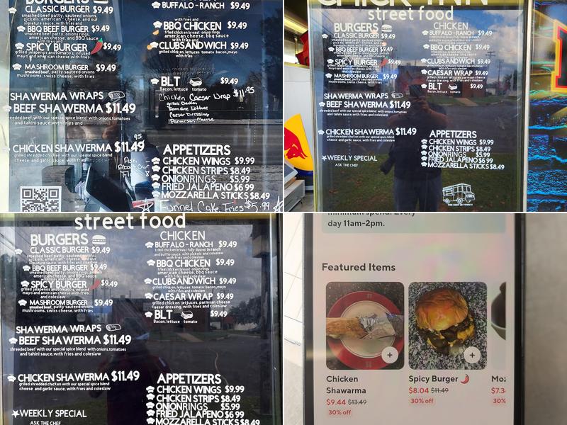 Chick Inn Kitchen Menu