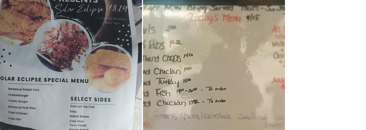 Granny's Kitchen Menu