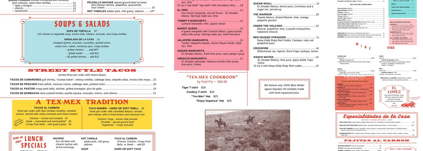 Superica Menu