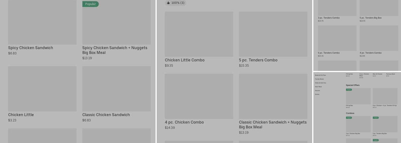KFC Menu
