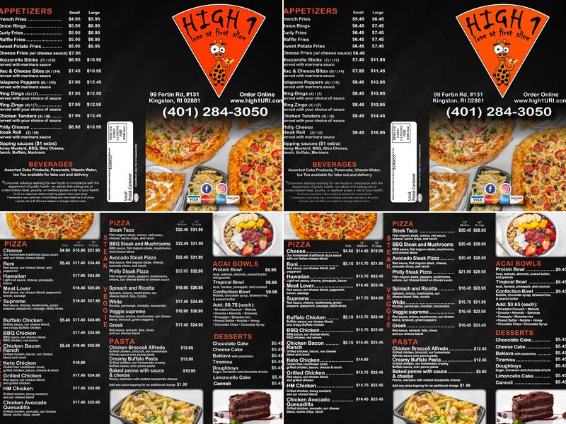 High 1 URI Menu