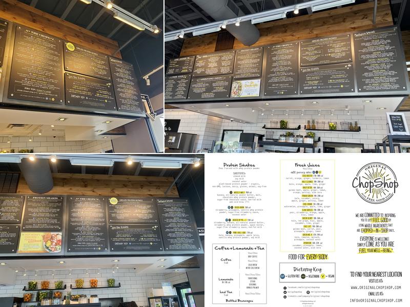 Original ChopShop Menu