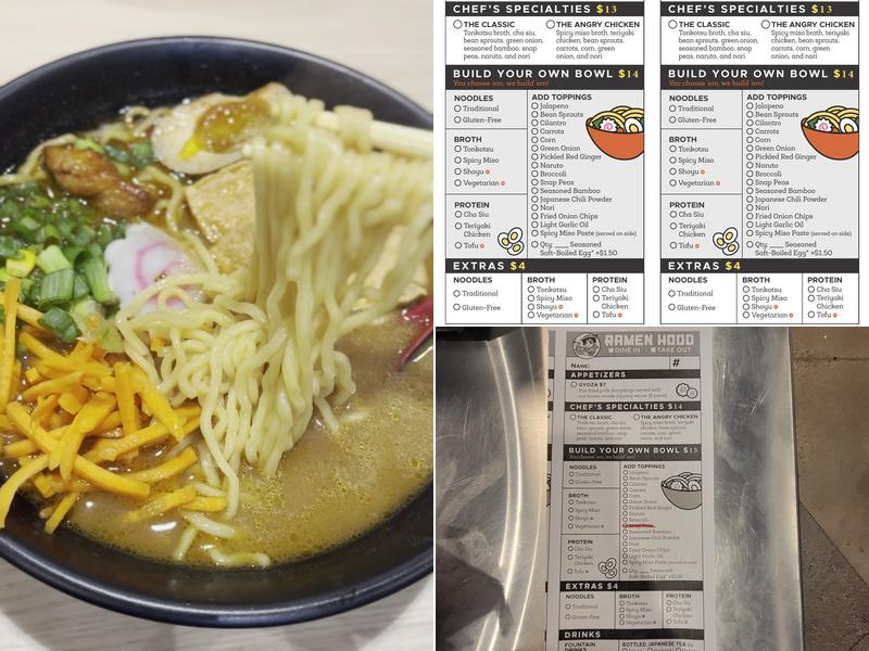 Ramen Hood Menu