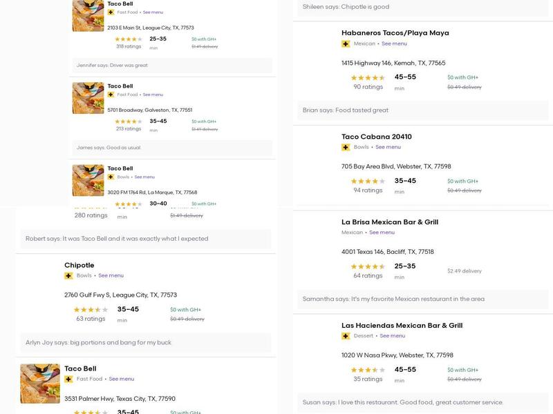 Mex-Tex Taqueria Menu