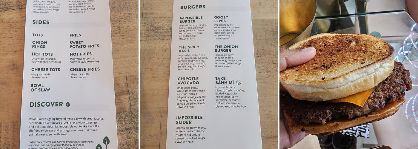 The Impossible Shop Menu