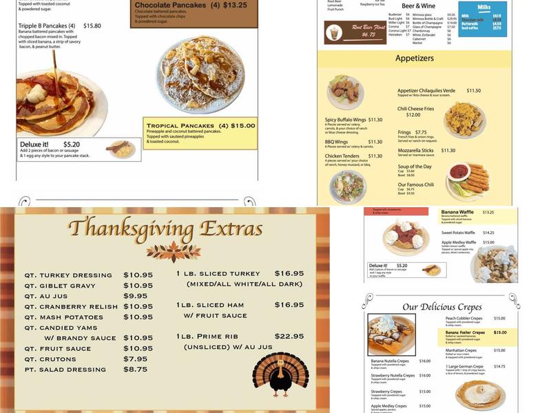 Family House of Pancakes Menu