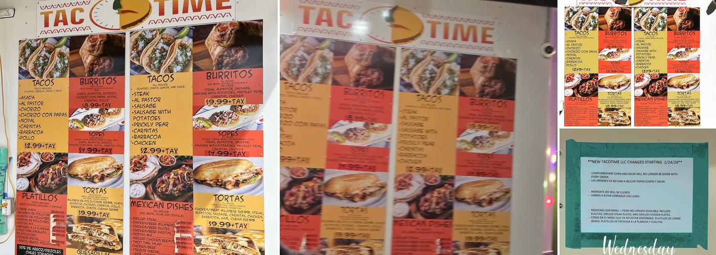 Taco Time Llc Menu