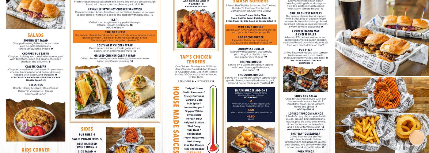 The Plains Taproom Menu