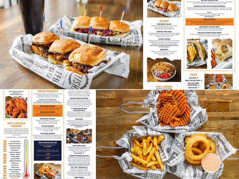 The Plains Taproom Menu