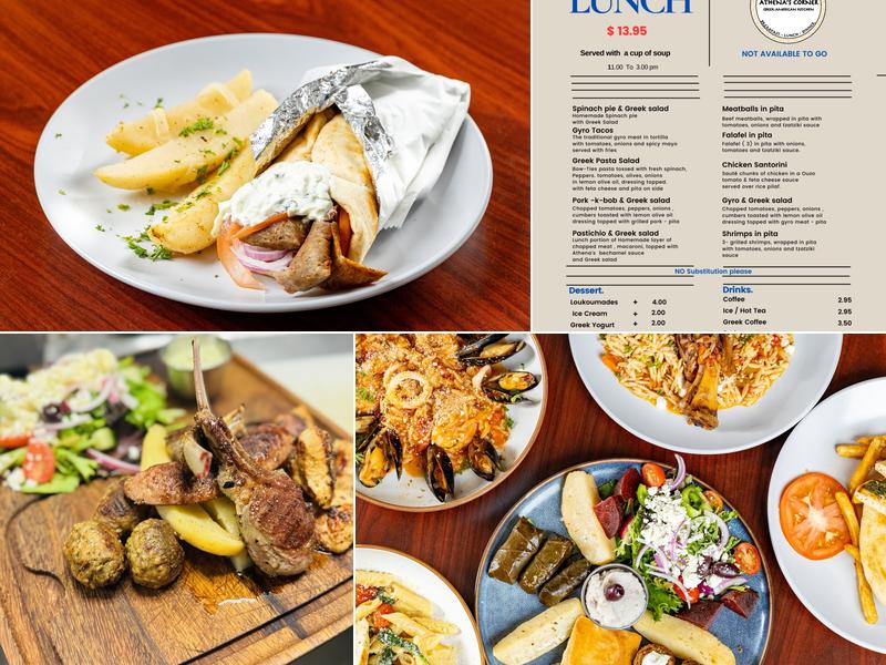 Athena's Corner Menu