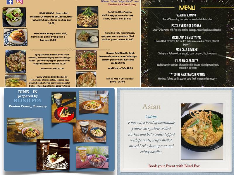 Blind Fox Denton Menu