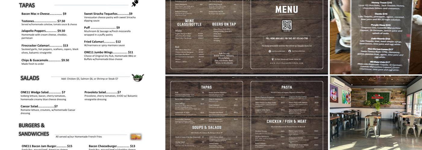 ONE11 Bar & Kitchen Menu