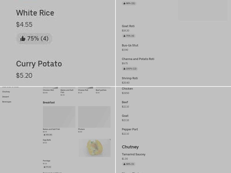 Roti Restaurant Menu