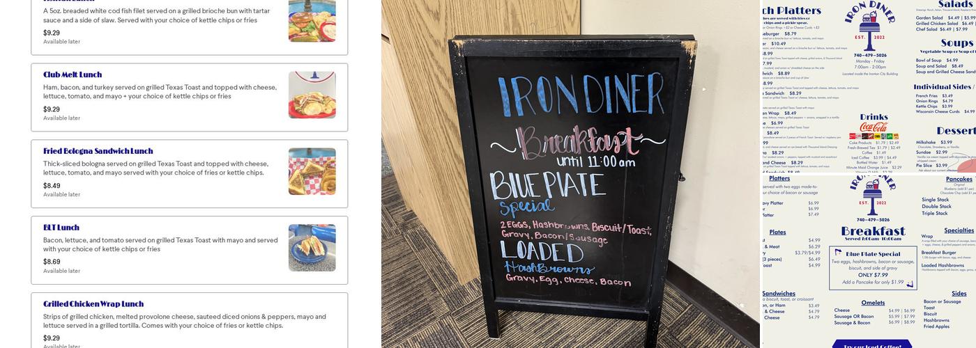 Iron Diner Menu